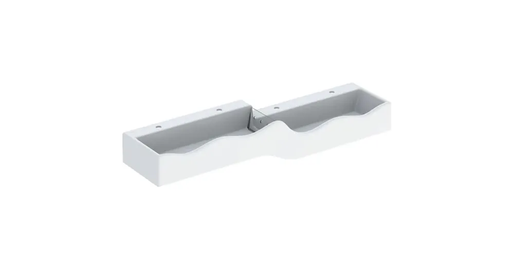 Geberit Bambini gyermekmosdó négy mosdócsaptelephez 180x41,5 cm, túlfolyó nélkül, alacsonyabb mosdó jobb oldalon 430050016 Rendeld meg most
