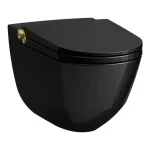 Utolsó esély LAUFEN CLEANET RIVA Bidés WC, rimless, fali, mélyöblítésű, perem nélküli,ülőkével Fekete H8206910230001