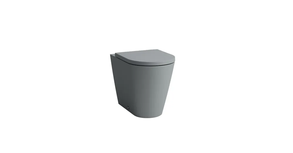 LAUFEN Kartell LAUFEN Álló „rimless” WC, mélyöblítésű, öblítő perem nélkül, vízszintes/függőleges kivezetéssel Graphite matt H8233377580001 Akció
