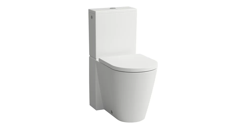 Biztonságos fizetés LAUFEN Kartell LAUFEN Álló kombi-WC, perem nélküli, mélyöblítésű, öblítő perem nélkül Matt Fehér H8243377572311