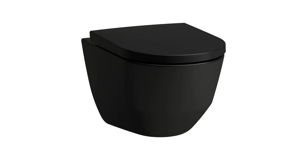 Rendeld meg most LAUFEN LAUFEN PRO Fali WC öblítőperem nélkül, mélyöblítéssel Fekete matt H8219667160001