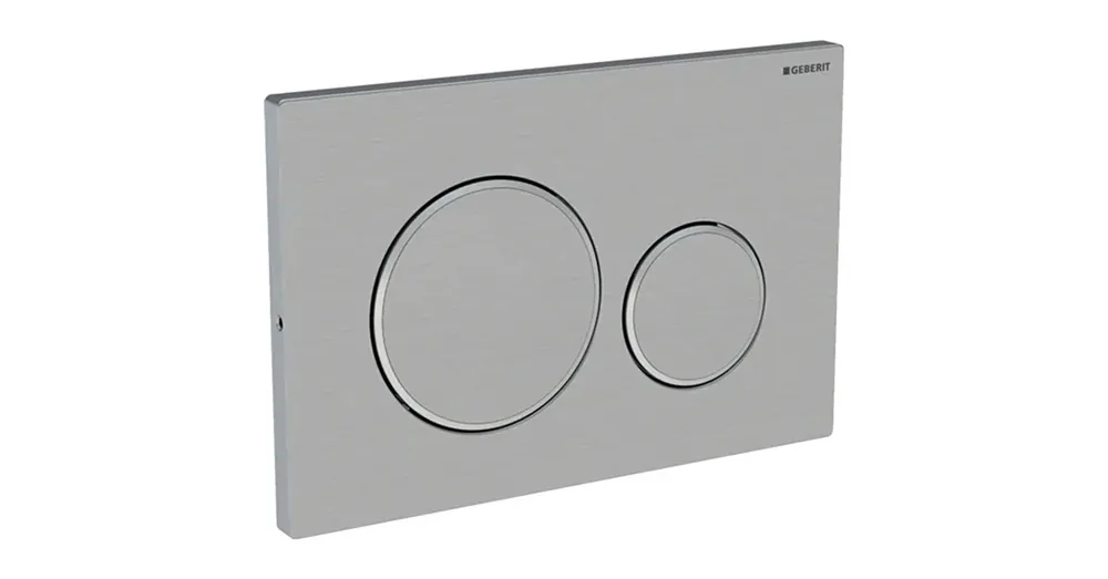 Geberit Geberit Sigma20 működtetőlap, 2 mennyiséges öblítéshez, csavarral rögzíthető, easy-to-clean bevonattal, szálcsiszolt 115.889.SN.1 Expressz kézbesítés