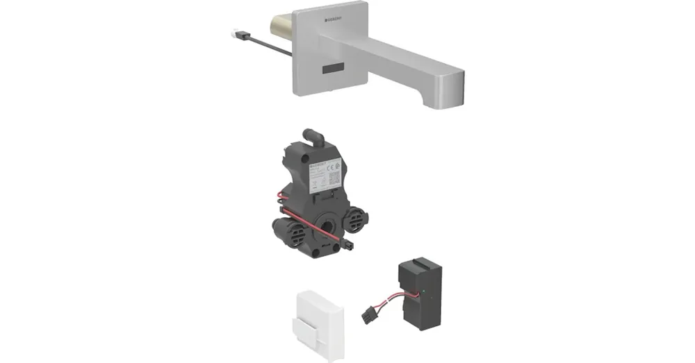 Bestseller Geberit Brenta fali mosdócsaptelep falsík alatti vezérlőhöz 22 cm, keverő nélkül rozsdamentes acél, szálcsiszolt 116.291.SN.1