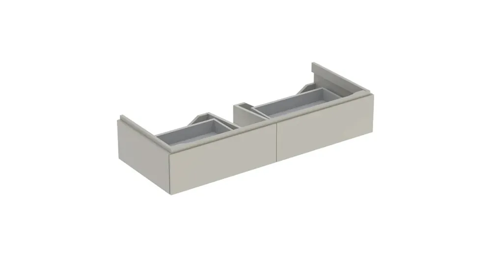 Geberit Xeno² alsó szekrény mosdóhoz 117,4x46,2 cm, két fiókkal, matt greige 500.517.00.1 Különleges ajánlat