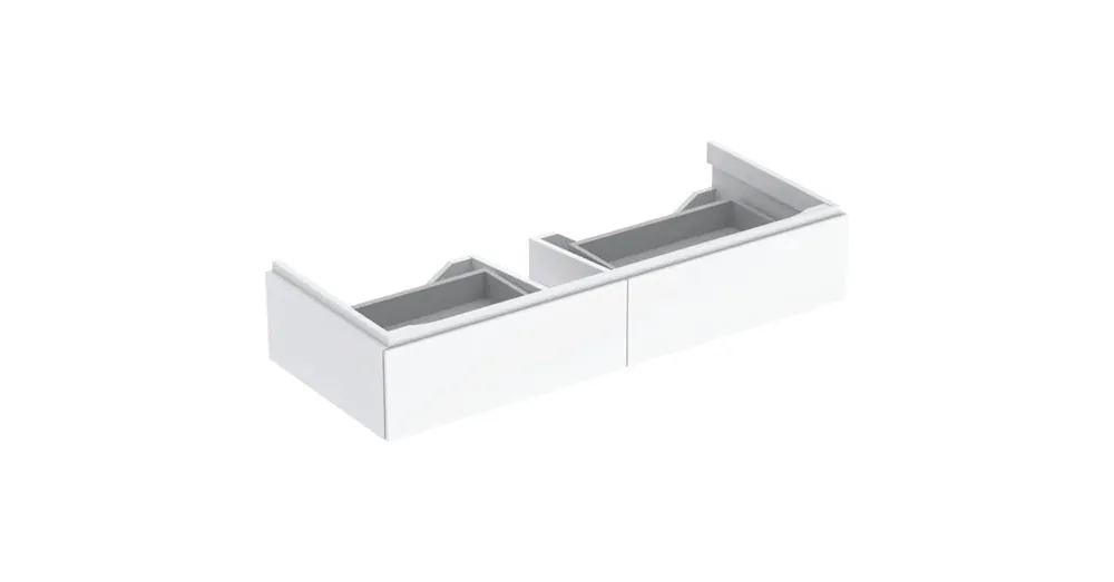 Geberit Xeno² alsó szekrény mosdóhoz 117,4x46,2 cm, két fiókkal, magasfényű fehér 500.517.01.1 Biztonságos fizetés