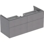 Szuper akció Geberit Xeno² alsó szekrény mosdóhoz 117,4x46,2 cm, négy fiókkal, faerezetes szürke 500.518.43.1