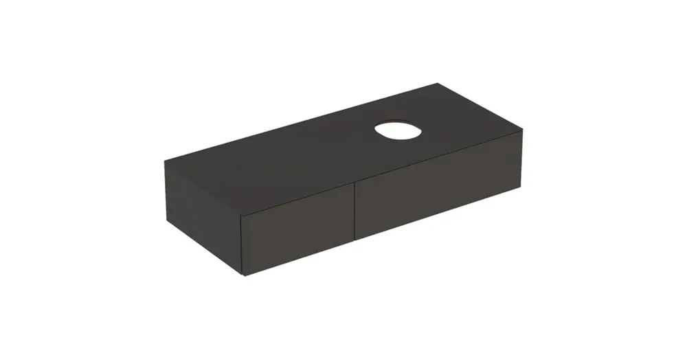Geberit VariForm alsó szekrény pultra ültethető mosdóhoz 120x51 cm, 2 fiókkal, pakolófelülettel, matt láva 501.172.00.1 Ne maradj le