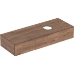 Olcsóbb Geberit VariForm alsó szekrény pultra ültethető mosdóhoz 135x51 cm, 2 fiókkal, pakolófelülettel, hikoridió 501.180.00.1