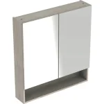 Geberit Selnova Square 2 ajtós tükrös szekrény 78,8x85 cm, világos hikoridió 501.271.00.1 Árengedmény