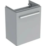 Korlátozott ajánlat Geberit Selnova Compact 1 ajtós alsó szekrény mosdóhoz 55 cm, szerviztérrel, fényezett világosszürke 501.614.42.1