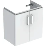 Geberit Selnova Compact 2 ajtós alsó szekrény mosdóhoz 59.7x39.7 cm, fényezett fehér 501.658.01.1 Népszerű