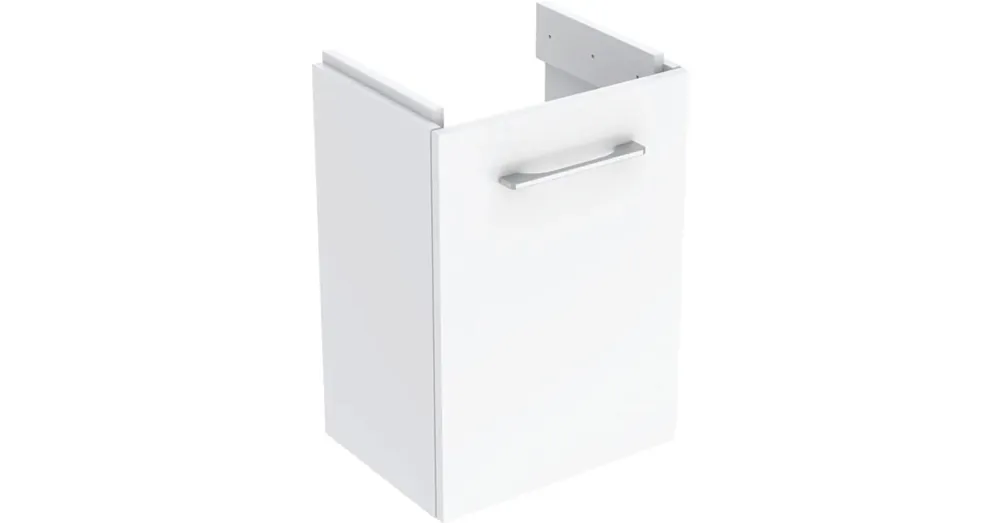 Vásárlói kedvenc Geberit Selnova Square egy ajtós szekrény kézmosóhoz 38,6x55,7 cm, magasfényű fehér 502.734.00.1