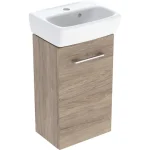 Ne maradj le Geberit Selnova Square 1 ajtós 36x28x65,2 cm mosdószekrény kézmosóval, hikoridió 502.744.00.1