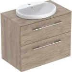 Prémium Geberit Selnova Square Set mosdószekrény mosdóval 79x70 cm, két fiókkal, hikoridió 502.874.00.1