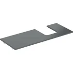 Geberit One márványhatású mosdópult jobb oldali kivágással, pultra ültethető tálformájú mosdóhoz 120x47 cm, matt fekete 505.145.00.2 Gyors kiszállítás