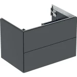 Geberit One alsó szekrény mosdóhoz 2 fiókkal 74x47 cm, matt fekete 505.262.00.8 Biztonságos fizetés