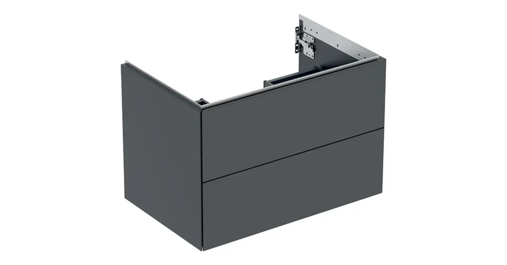 Geberit One alsó szekrény mosdóhoz 2 fiókkal 74x47 cm, matt fekete 505.262.00.8 Biztonságos fizetés