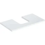 Kiárusítás Geberit One mosdópult középső kivágással, pultra ültethető tálformájú mosdóhoz 75x47 cm, magasfényű fehér 505.272.00.1