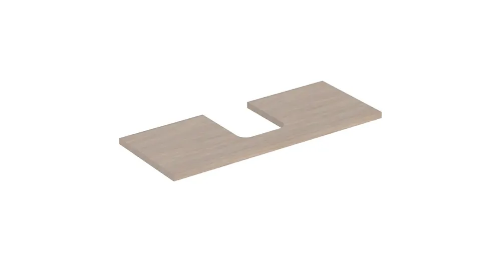 Gyors kiszállítás Geberit One mosdópult középső kivágással, pultra ültethető tálformájú mosdóhoz 120x47 cm, tölgy 505.275.00.5