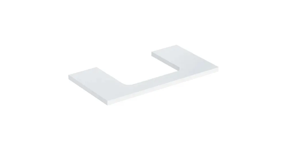 Geberit One mosdópult középső kivágással, pultra ültethető mosdóhoz 90x47 cm, magasfényű fehér 505.283.00.1 Népszerű