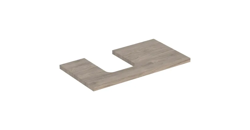 Szuper akció Geberit One mosdópult bal oldali kivágással 90x47 cm, pultra ültethető tálformájú mosdóhoz, hikoridió 505.293.00.6