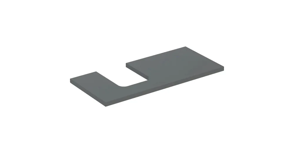Geberit One mosdópult bal oldali kivágással 105x47 cm, pultra ültethető tálformájú mosdóhoz, matt láva 505.294.00.3 Azonnal elérhető