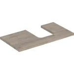 Szezonális akció Geberit One mosdópult jobb oldali kivágással 90x47 cm, pultra ültethető tálformájú mosdóhoz, hikoridió 505.313.00.6