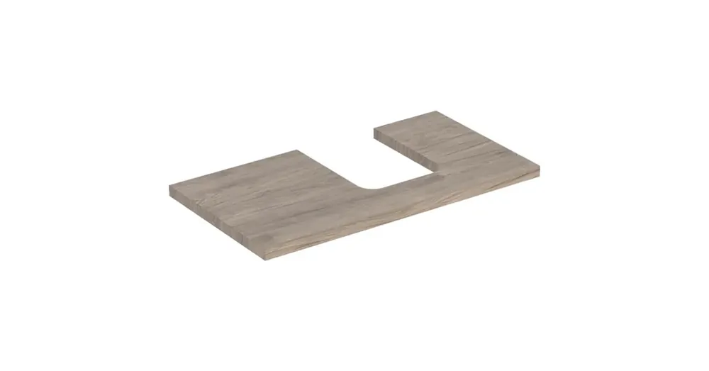 Szezonális akció Geberit One mosdópult jobb oldali kivágással 90x47 cm, pultra ültethető tálformájú mosdóhoz, hikoridió 505.313.00.6