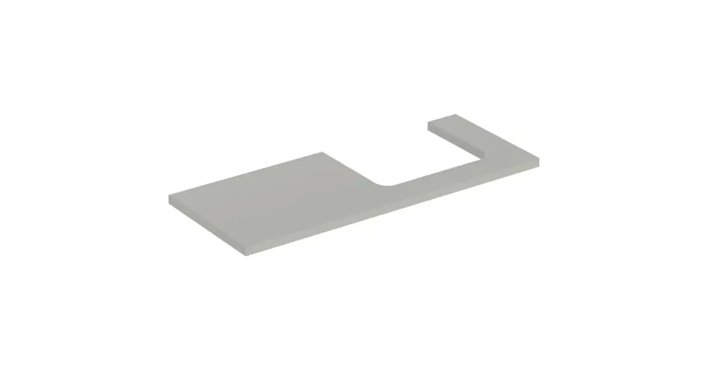 Geberit One mosdópult jobb oldali kivágással 120x47 cm, pultra ültethető mosdóhoz, matt greige 505.325.00.7 Szuper ajánlat