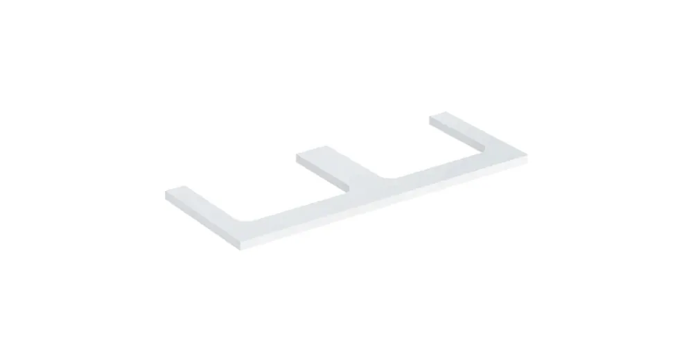 Geberit One mosdópult kivágással, két pultra ültethető mosdóhoz 120x47 cm, magasfényű fehér 505.345.00.1 Újdonság