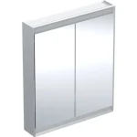 Geberit One tükrös szekrény két ajtóval 75x90 cm, világítással, alumínium 505.812.00.1 Népszerű