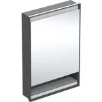 Geberit One jobbra nyíló tükrös szekrény polccal és világítással 60x90 cm, matt fekete 505.821.00.7 Bestseller