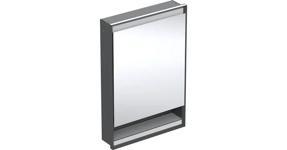 Geberit One jobbra nyíló tükrös szekrény polccal és világítással 60x90 cm, matt fekete 505.821.00.7 Bestseller