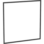 Geberit One takarókeret tükrös szekrényhez 60x93 cm, matt fekete 505.841.00.3 Szezonális akció