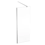 Újdonság Geberit GEO Walk-In fix oldalfal 80x200 cm átlátszó üveg, Reflex bevonat, ezüst profillal 560.119.00.2