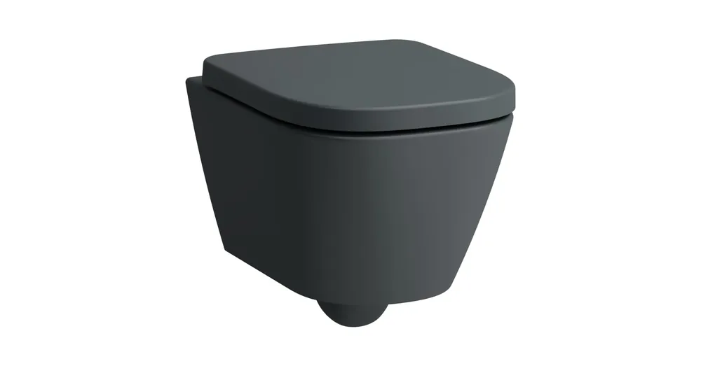 Prémium LAUFEN MEDA Fali WC `kompakt`, öblítőperem nélkül, mélyöblítéssel, "Silent Flush" öblítéssel Matt grafit H8201137580001