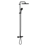 Korlátozott ajánlat Grohe Tempesta System 250 Cube Termosztátos zuhanyrendszer kádtöltővel falra szerelésre Matt fekete 266912431