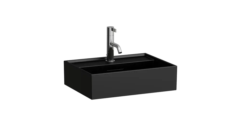 Olcsóbb LAUFEN Kartell LAUFEN Mosdó, egy csaplyuk, középen, Matt fekete H8153307161041