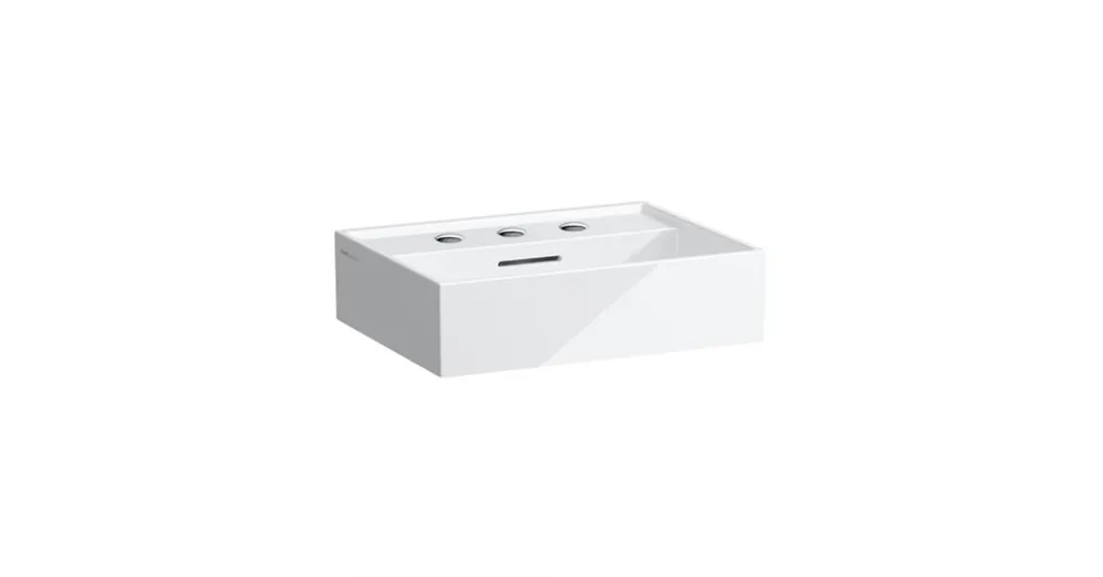 Akció LAUFEN Kartell LAUFEN Mosdótál, alsó felülete csiszolt, 3 csaplyukkal, Fehér LCC bevonattal H8183304001081