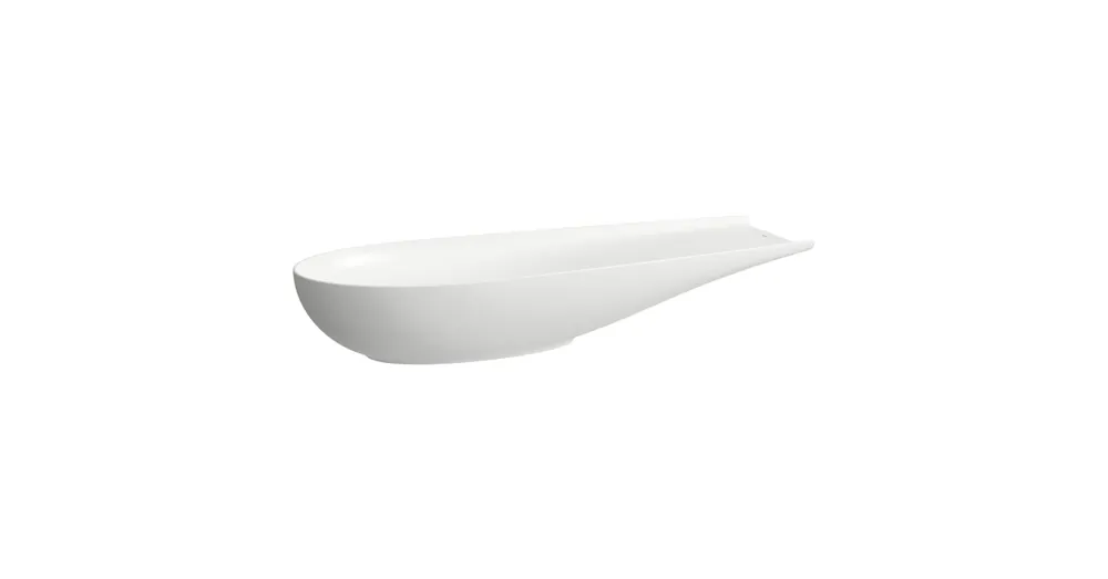 LAUFEN ILBAGNOALESSI Mosdótál, 100 cm, pult jobb/bal oldalon, kerámia lefolyószelep takaróval, túlfolyónyílás nélkül, csaplyuk nélkül, Matt fehér H8189747571121 Outlet
