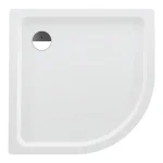 Akciós ár LAUFEN PLATINA Negyed-köríves alakú zuhanytálca, sugár 550 mm, zajvédelmi párnával, Matt Fehér H2150197570401
