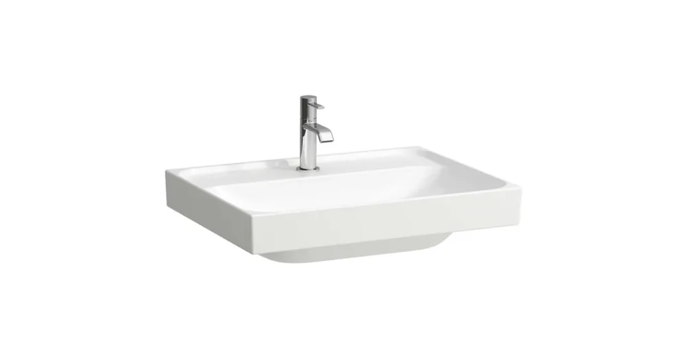 Prémium LAUFEN MEDA Mosdó, 60 cm, csiszolt alsó felülettel, túlfolyónyílás nélkül, egy csaplyukkal, Fehér H8161130001111