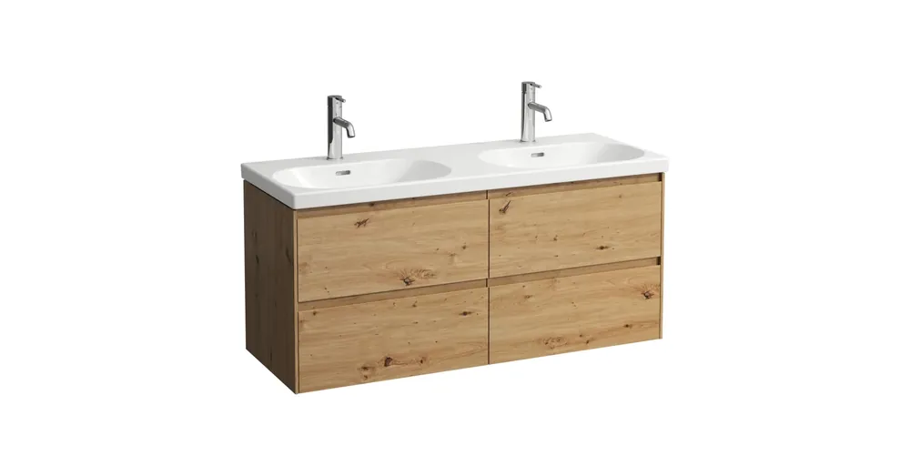 LAUFEN LANI Alsószekrény a H814081 mosdóhoz, 4 fiókos, Vad Tölgy H4035741122671 Prémium