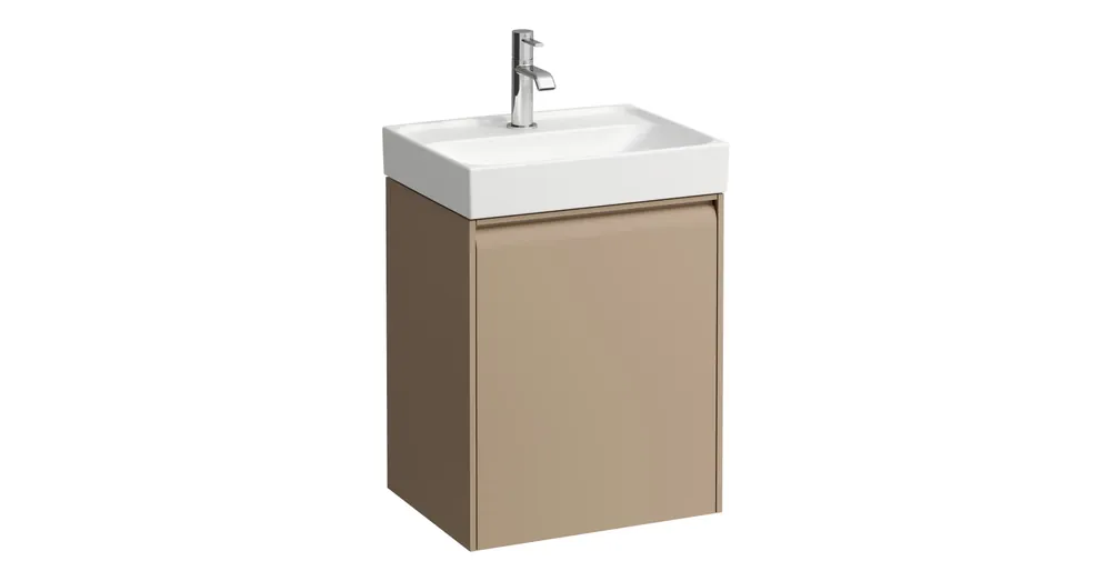 LAUFEN MEDA Alsószekrény 450 mm, 1 ajtóval, ajtózsanér jobb oldalon, H815111 mosdóhoz, Cappuccino H4215420114651 Azonnali szállítás