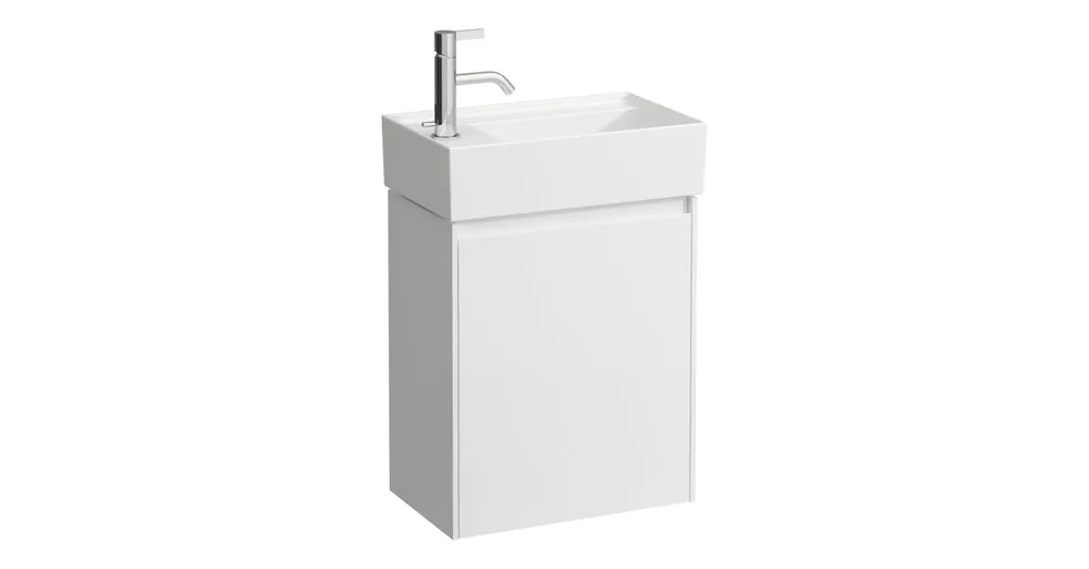 LAUFEN LANI Alsószekrény, 1 ajtóval, ajtózsanér bal oldalon, H815334, H815335 mosdókhoz, Matt Fehér H4039011122601 Outlet