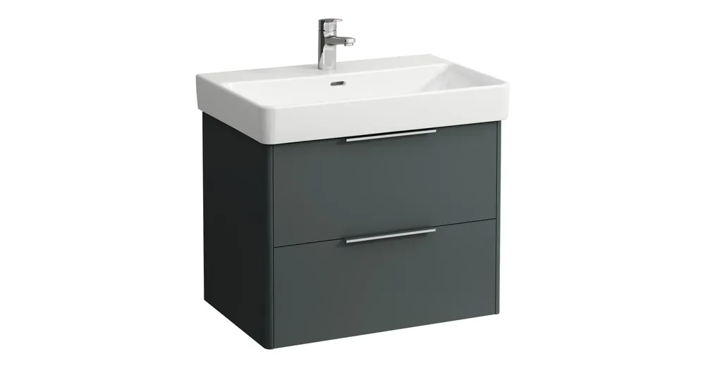 LAUFEN BASE Alsószekrény két fiókkal a 810967 mosdóhoz, Traffic Szürke H4023321102661 Szuper akció