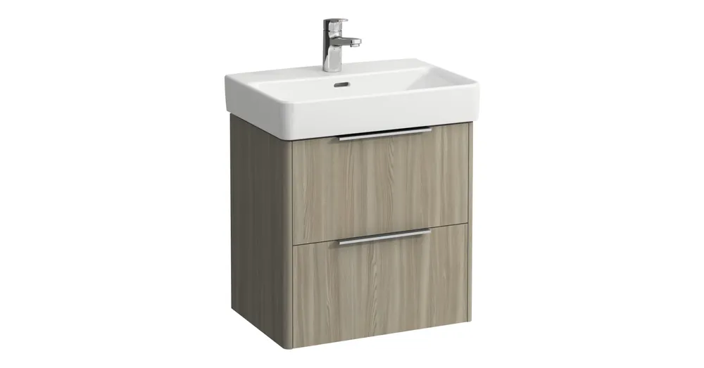 LAUFEN BASE Alsószekrény, két fiókkal a 818958 mosdóhoz, Világos Szil H4021521102621 Prémium