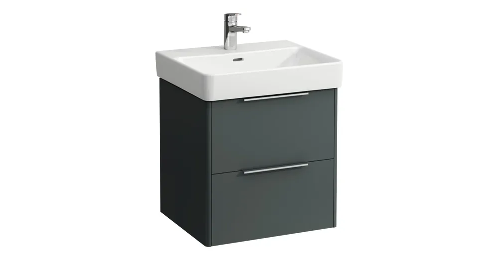 LAUFEN BASE Alsószekrény, két fiókkal a 810962 mosdóhoz, Traffic Szürke H4021721102661 Bestseller