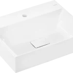 Alacsony ár Hansgrohe Xevolos E Pultra ültetett mosdótál 600/480 csapfurattal, túlfolyó nélkül, SmartClean Fehér 61094450