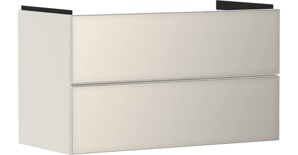 Biztonságos fizetés Hansgrohe Xevolos E Mosdószekrény 980/475, matt homok bézs színű, 2 fiókkal, normál mosdókhoz 54182790